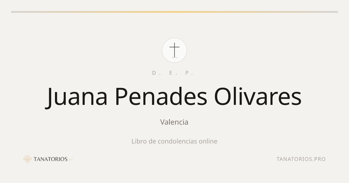 Memorial de Juana Penades Olivares