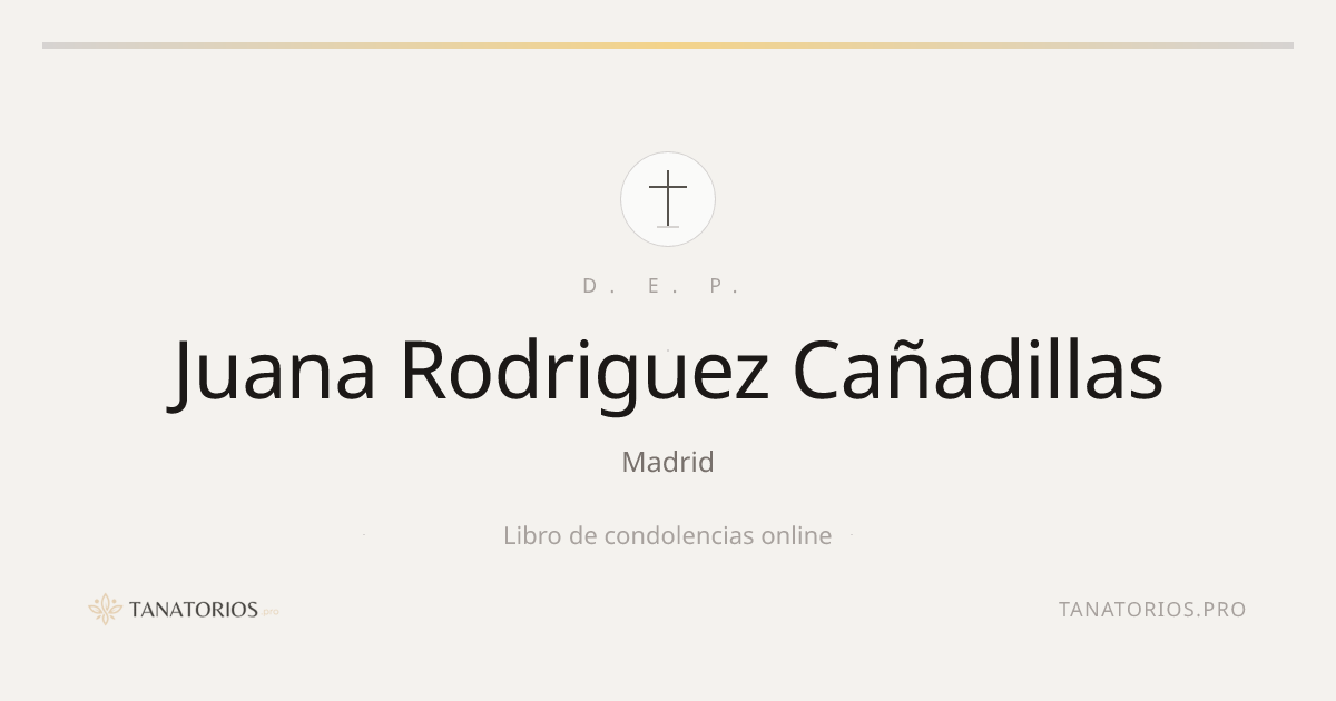 Memorial de Juana Rodriguez Cañadillas