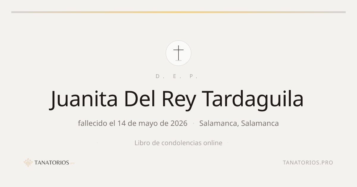 Memorial de Juanita Del Rey Tardaguila