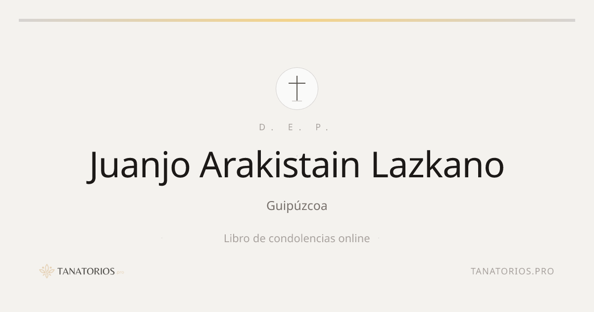 Memorial de Juanjo Arakistain Lazkano