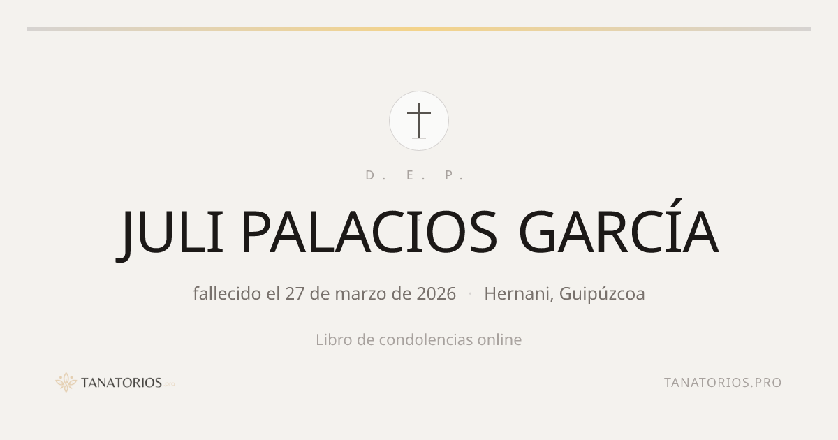 Memorial de JULI PALACIOS GARCÍA