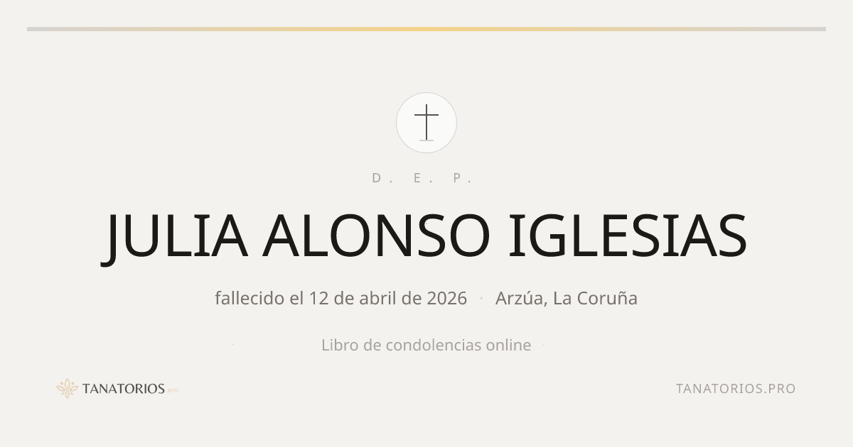 Memorial de JULIA ALONSO IGLESIAS