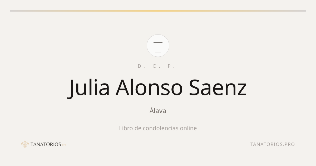 Memorial de Julia Alonso Saenz