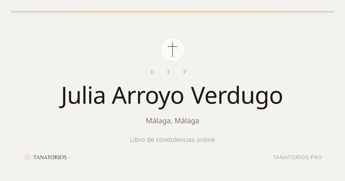 Memorial de Julia Arroyo Verdugo