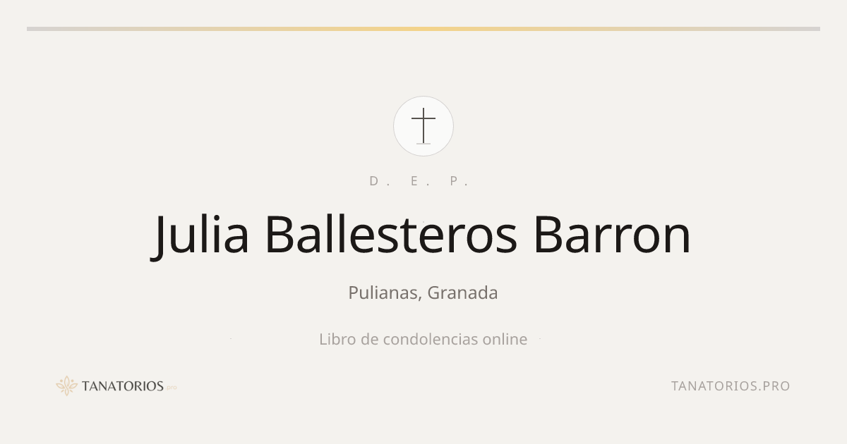 Memorial de Julia Ballesteros Barron