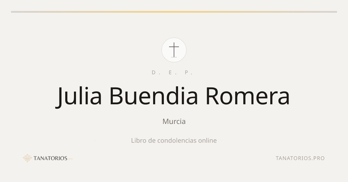 Memorial de Julia Buendia Romera