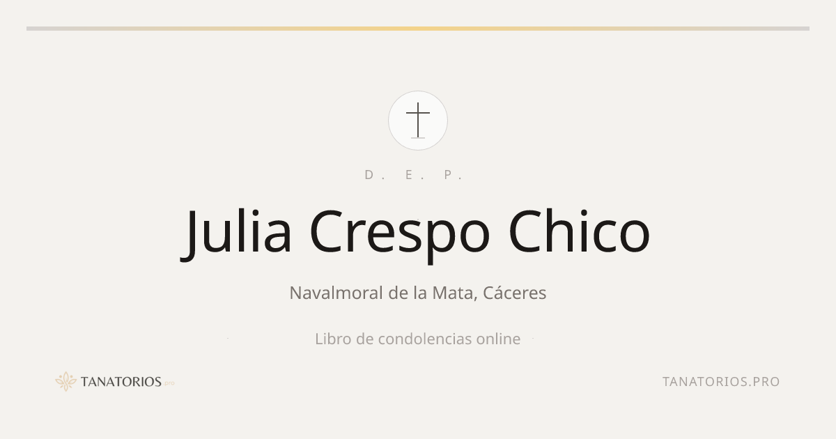 Memorial de Julia Crespo Chico