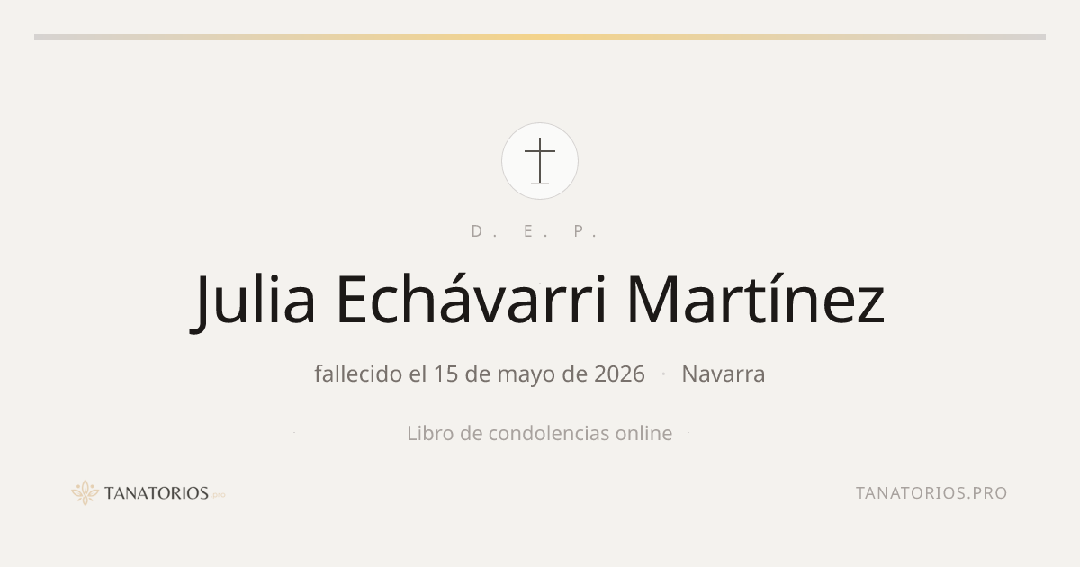 Memorial de Julia Echávarri Martínez