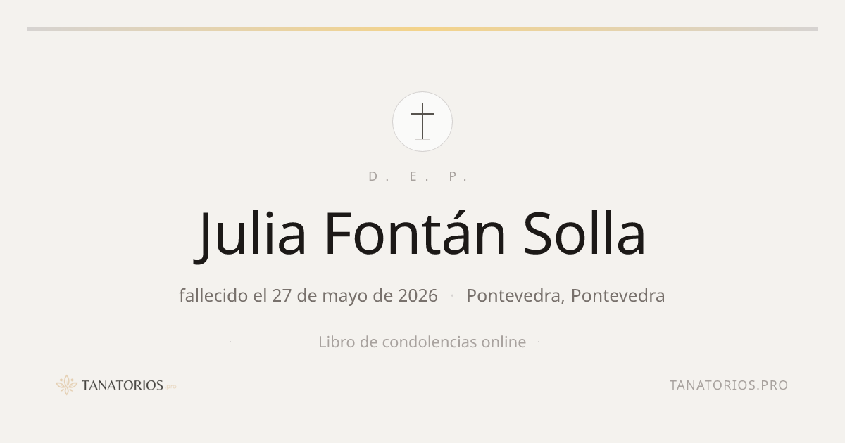 Memorial de Julia Fontán Solla