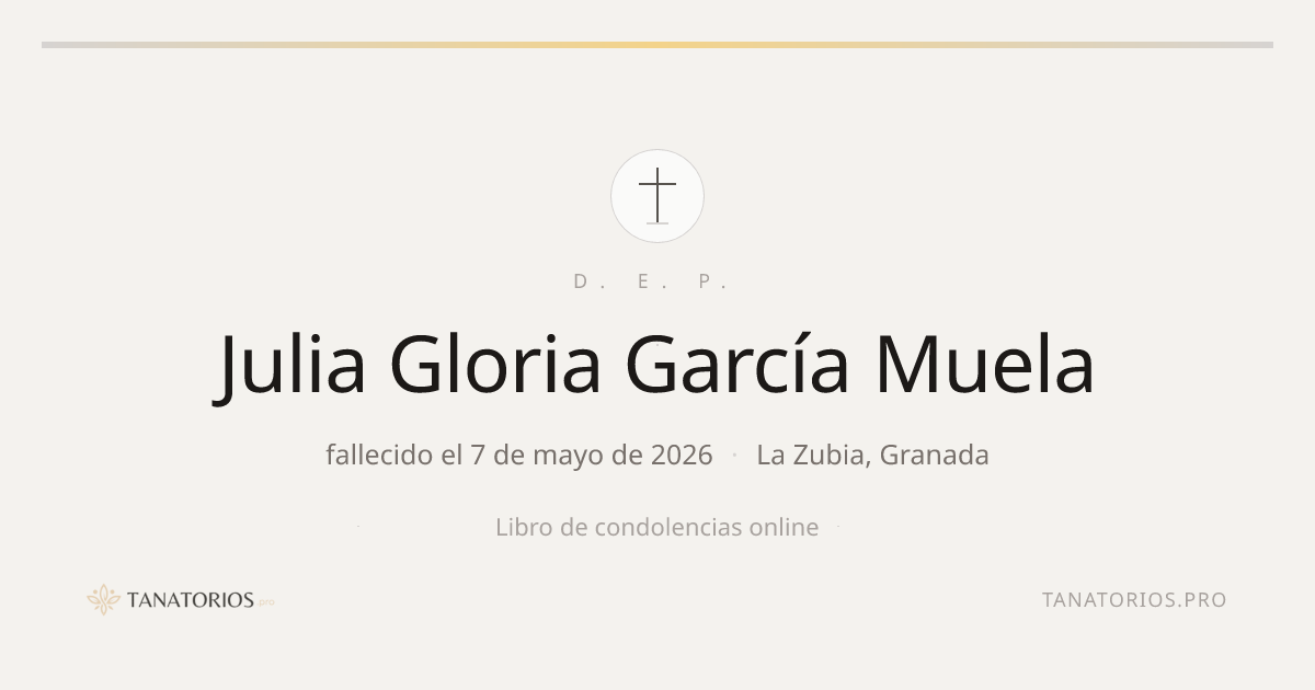 Memorial de Julia Gloria García Muela