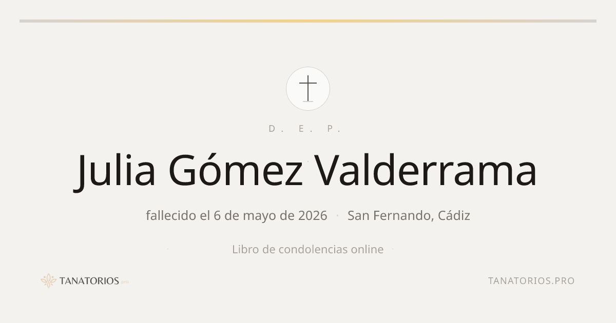Memorial de Julia Gómez Valderrama