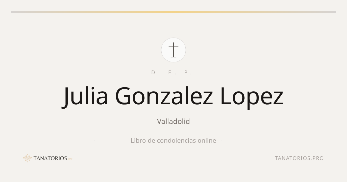 Memorial de Julia Gonzalez Lopez