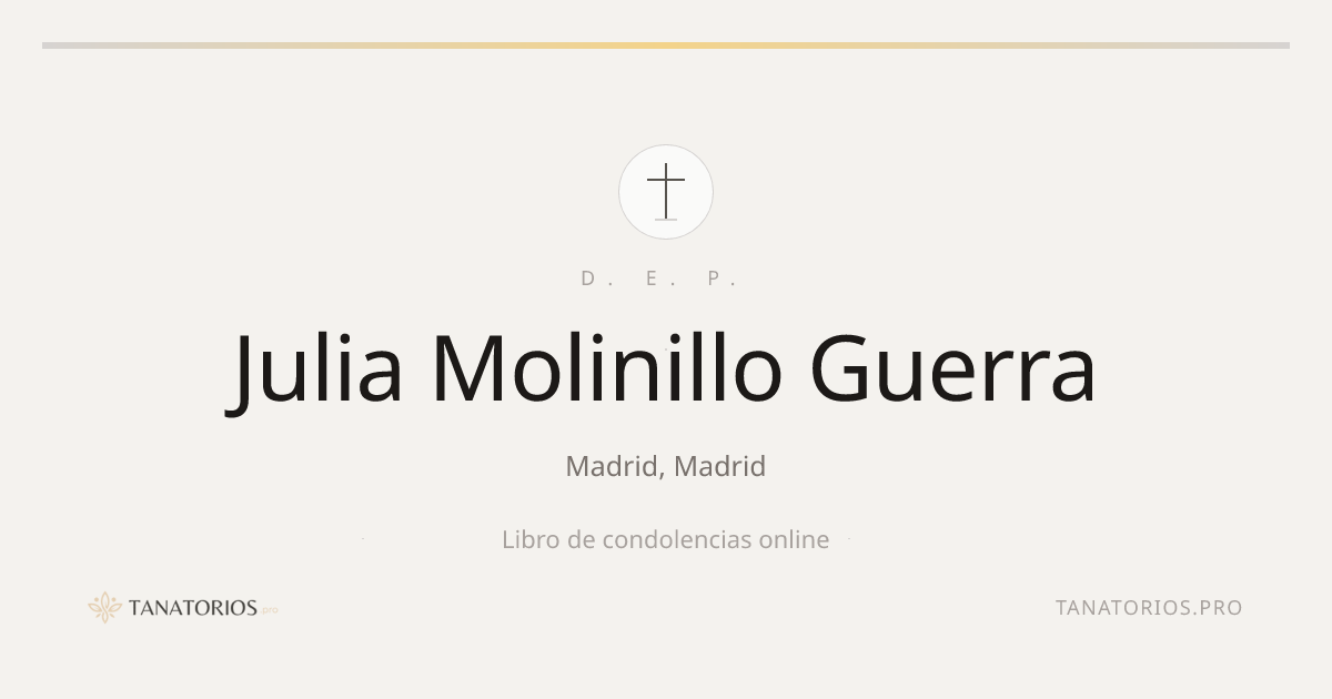 Memorial de Julia Molinillo Guerra