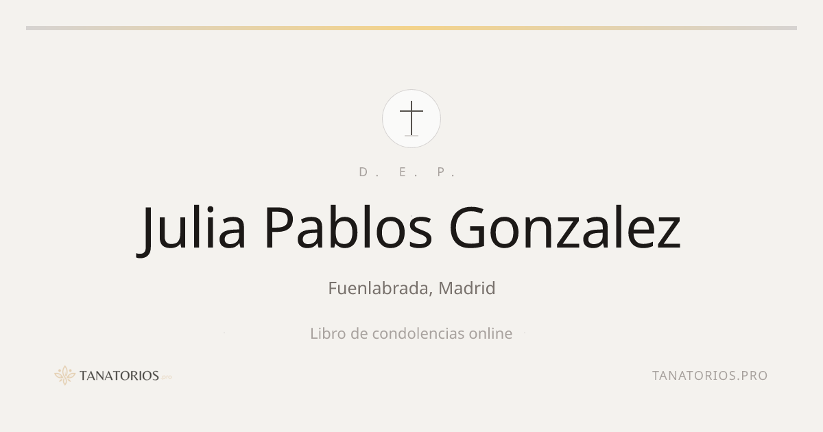 Memorial de Julia Pablos Gonzalez