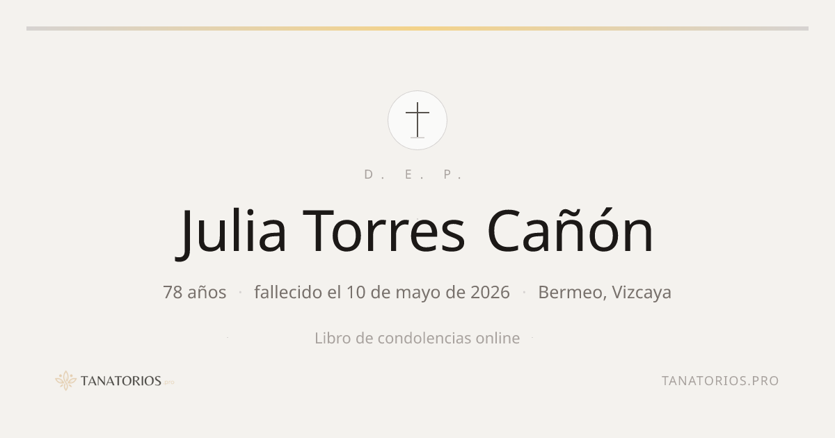 Memorial de Julia Torres Cañón
