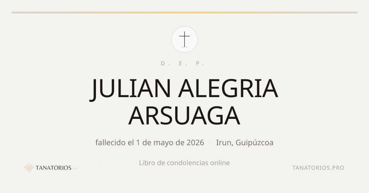 Memorial de JULIAN ALEGRIA ARSUAGA