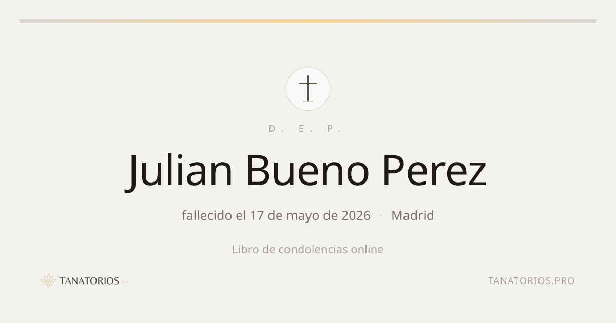 Memorial de Julian Bueno Perez