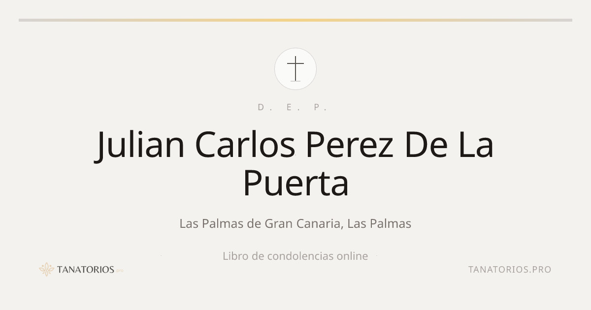 Memorial de Julian Carlos Perez De La Puerta