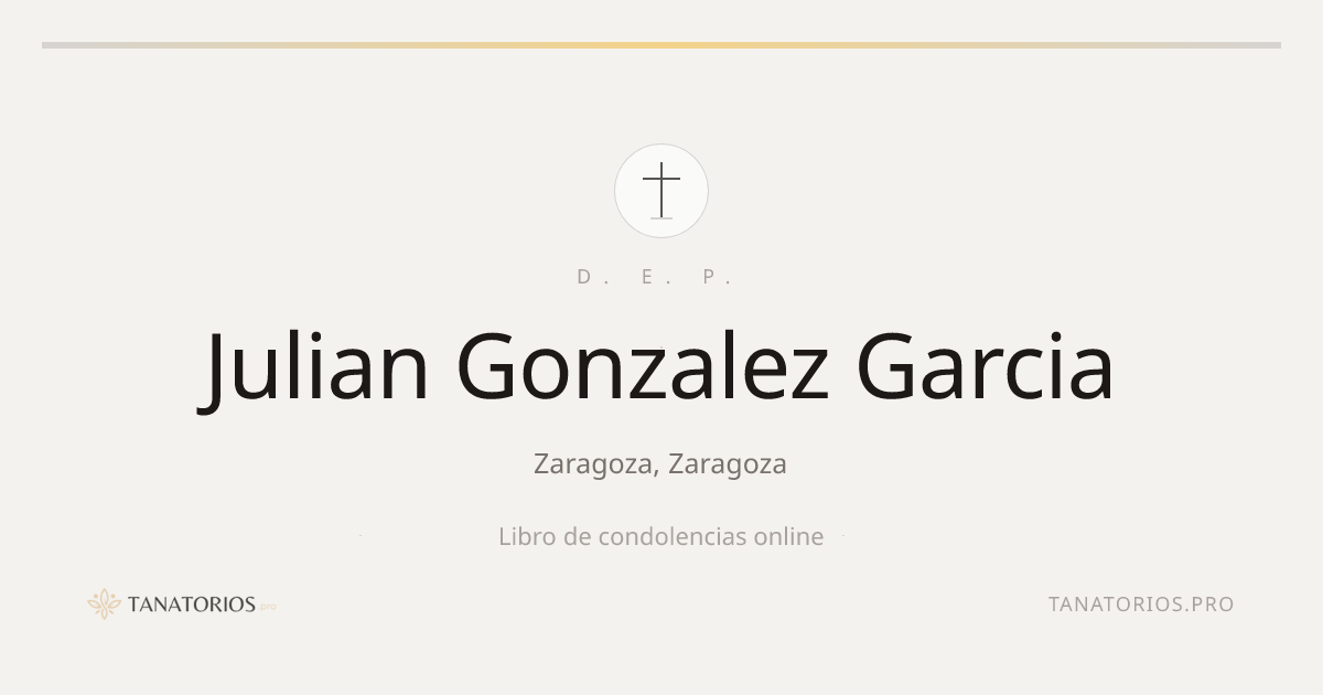 Memorial de Julian Gonzalez Garcia