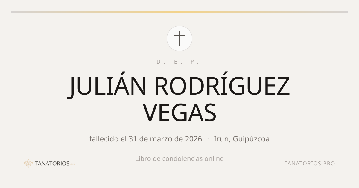 Memorial de JULIÁN RODRÍGUEZ VEGAS