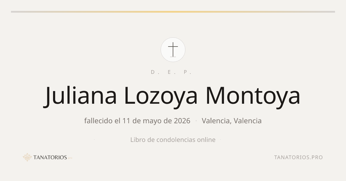 Memorial de Juliana Lozoya Montoya