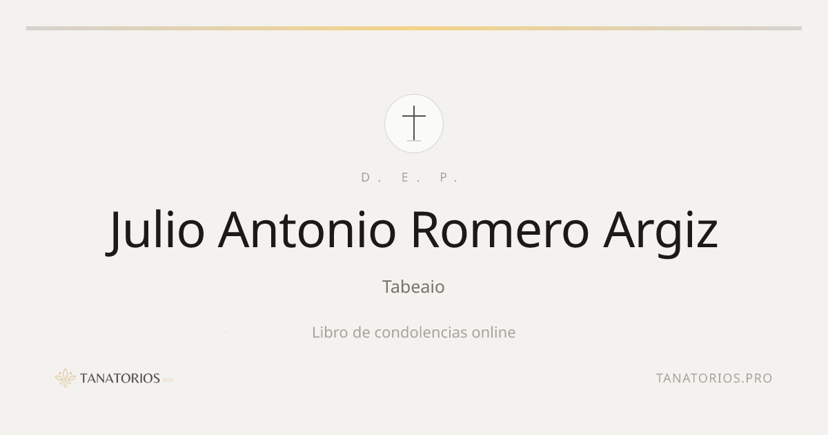Memorial de Julio Antonio Romero Argiz