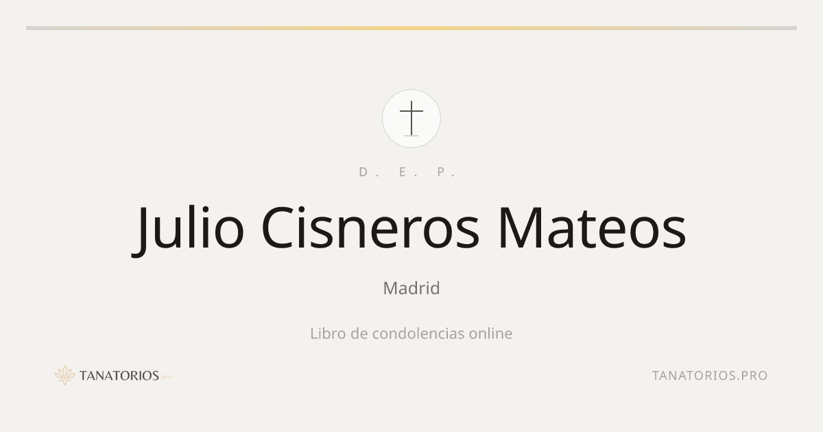 Memorial de Julio Cisneros Mateos