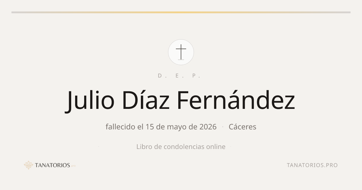 Memorial de Julio Díaz Fernández