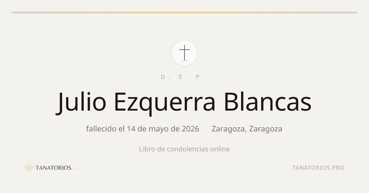 Memorial de Julio Ezquerra Blancas