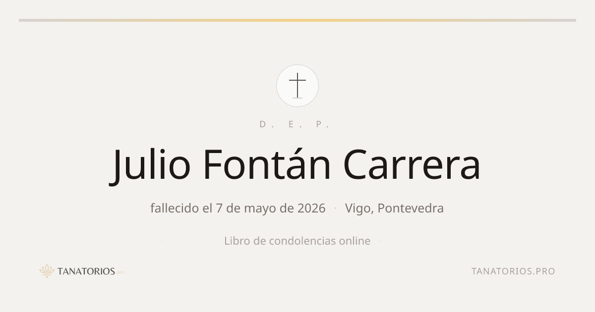 Memorial de Julio Fontán Carrera