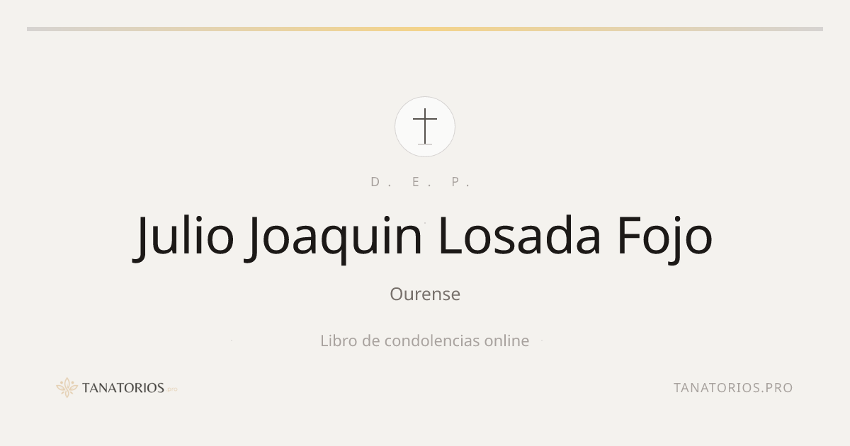 Memorial de Julio Joaquin Losada Fojo
