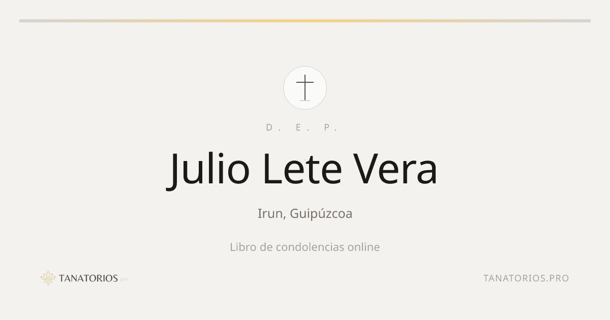Memorial de Julio Lete Vera