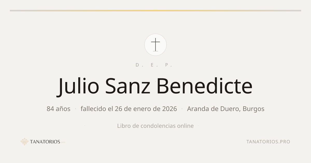 Memorial de Julio Sanz Benedicte