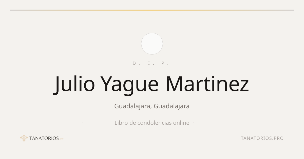 Memorial de Julio Yague Martinez