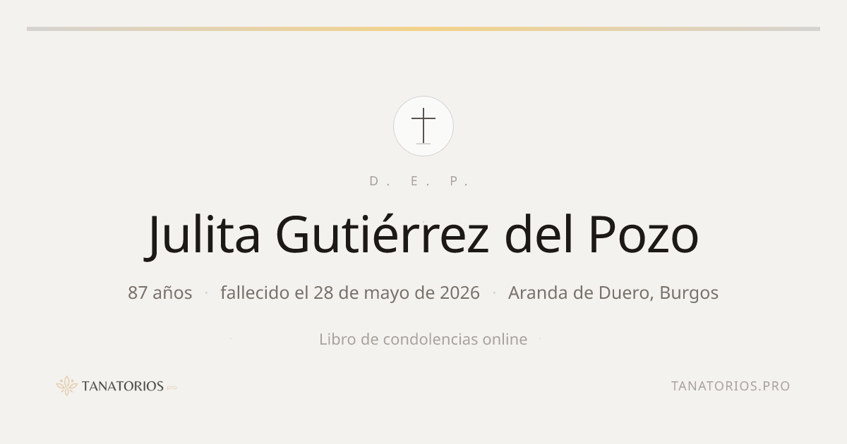 Memorial de Julita Gutiérrez del Pozo