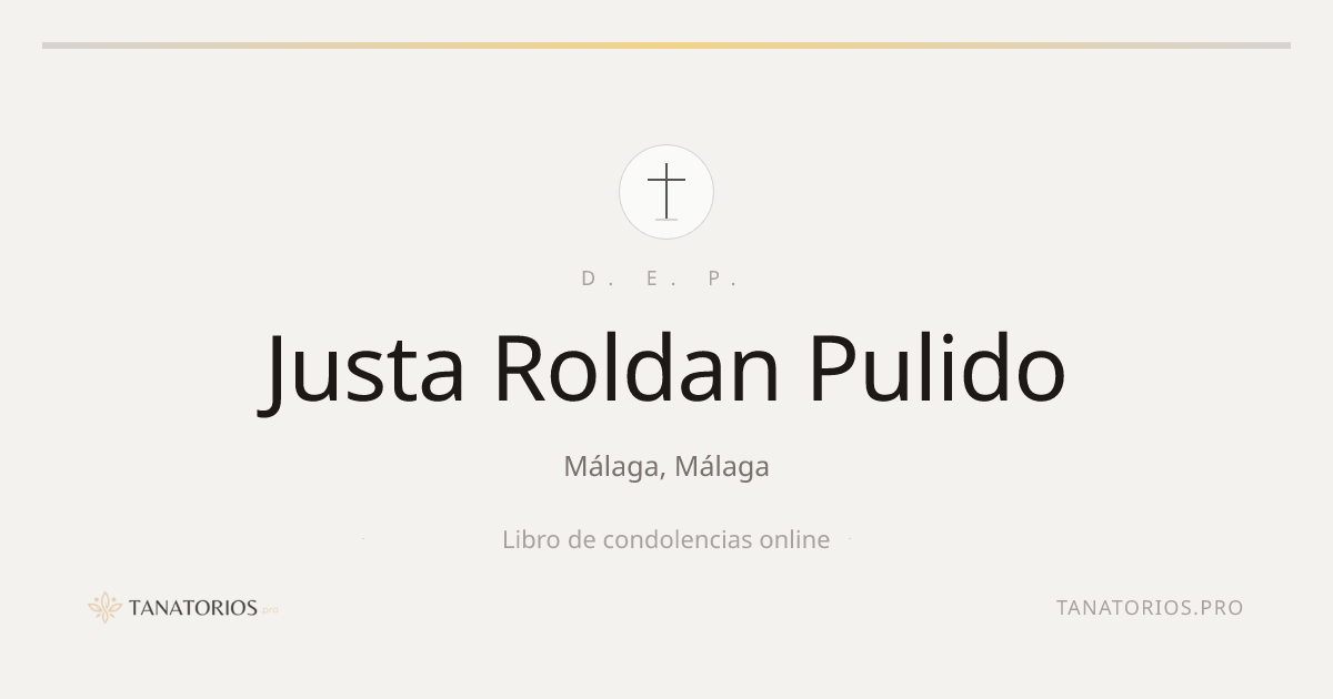 Memorial de Justa Roldan Pulido