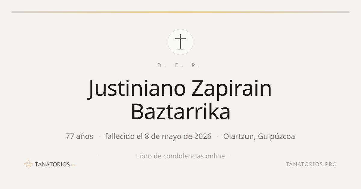 Memorial de Justiniano Zapirain Baztarrika