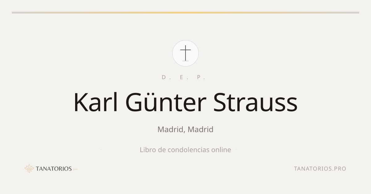 Memorial de Karl Günter  Strauss