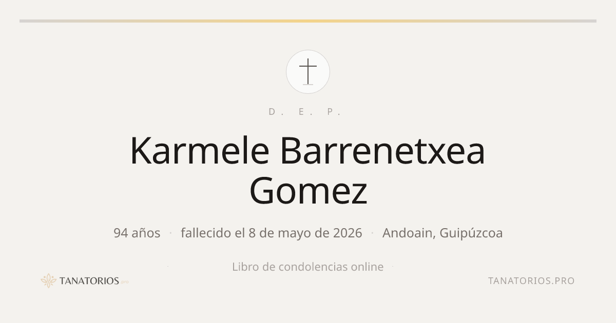 Memorial de Karmele Barrenetxea Gomez