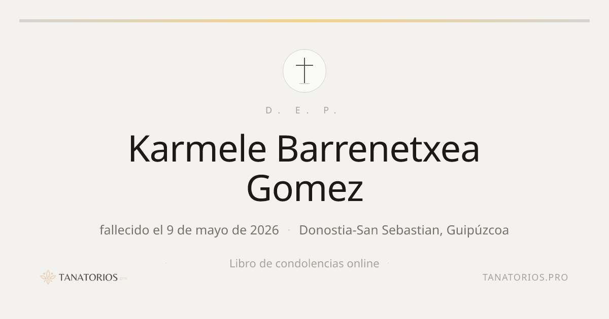 Memorial de Karmele Barrenetxea Gomez
