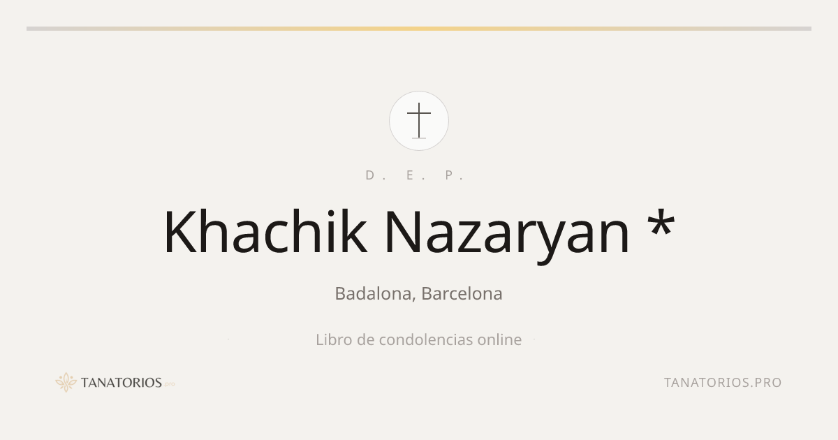 Memorial de Khachik Nazaryan *