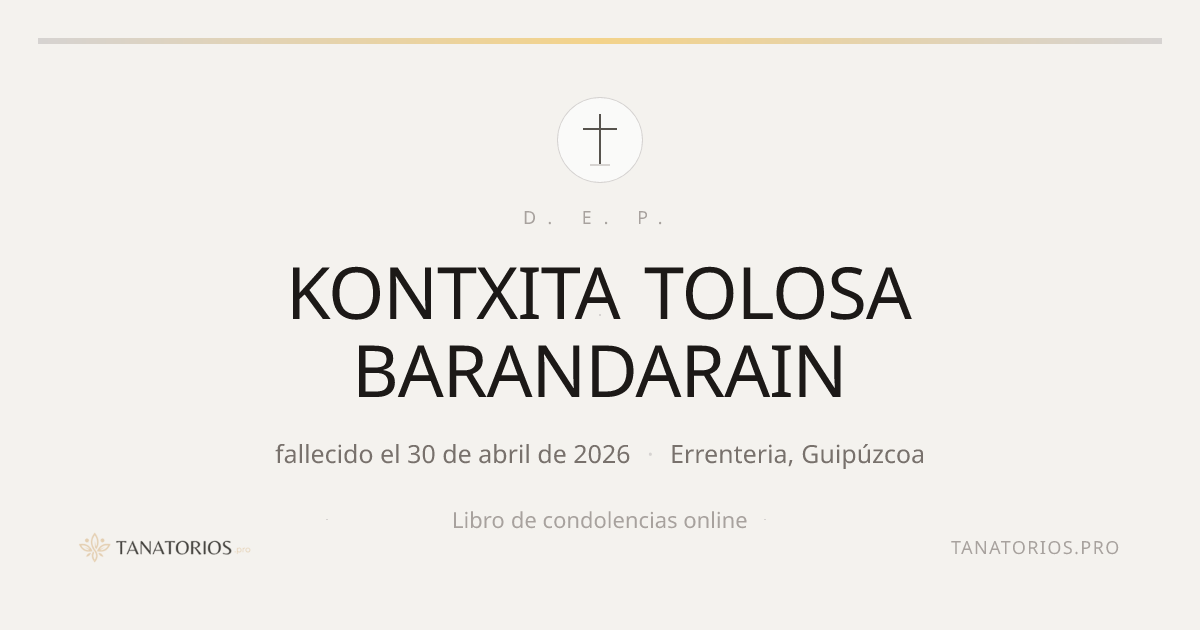 Memorial de KONTXITA TOLOSA BARANDARAIN