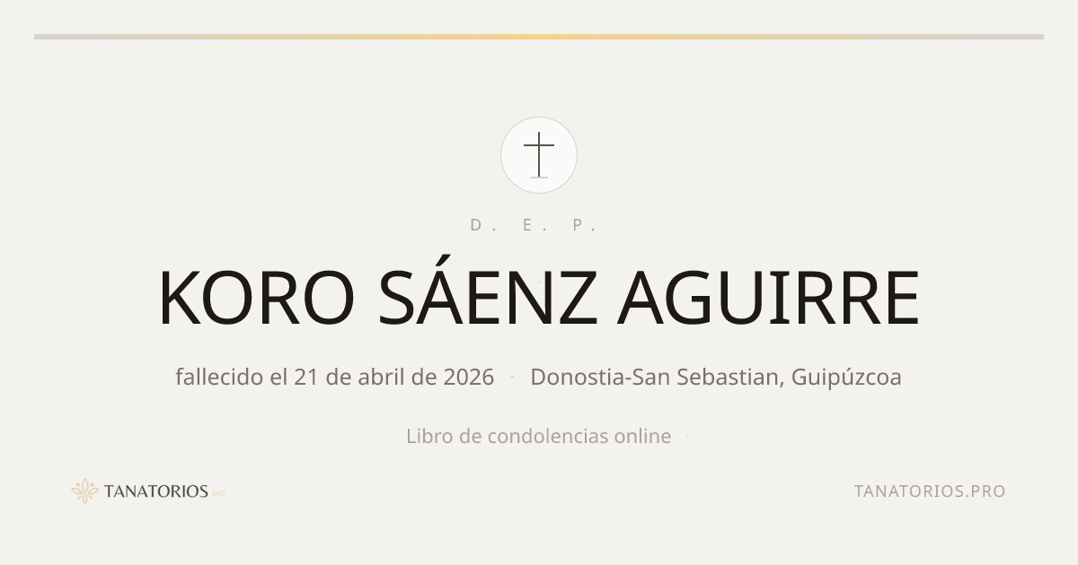 Memorial de KORO SÁENZ AGUIRRE