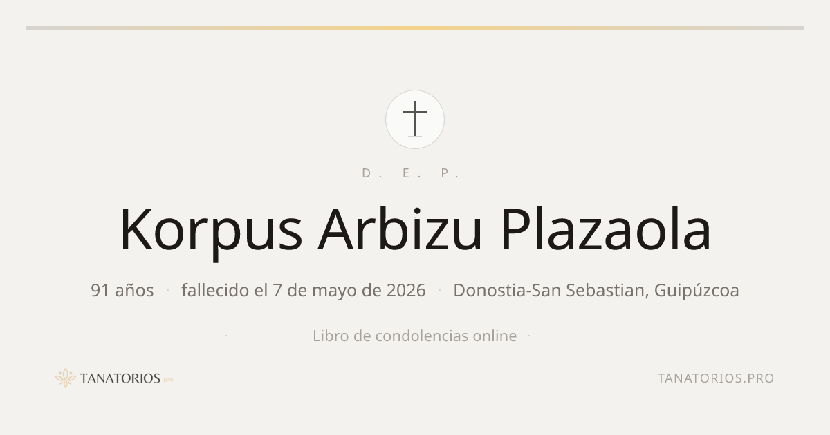 Memorial de Korpus Arbizu Plazaola