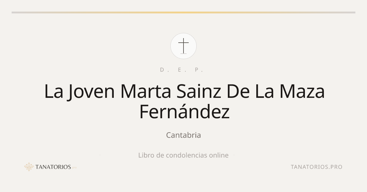 Memorial de La Joven Marta Sainz De La Maza Fernández