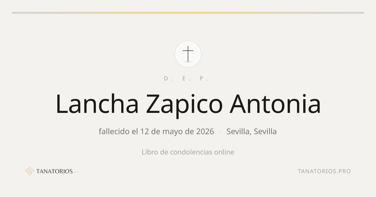 Memorial de Lancha Zapico Antonia