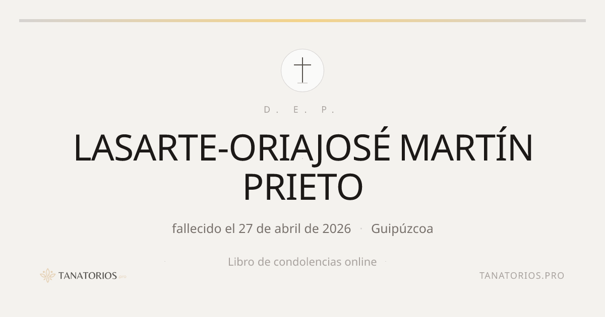 Memorial de LASARTE-ORIAJOSÉ MARTÍN PRIETO