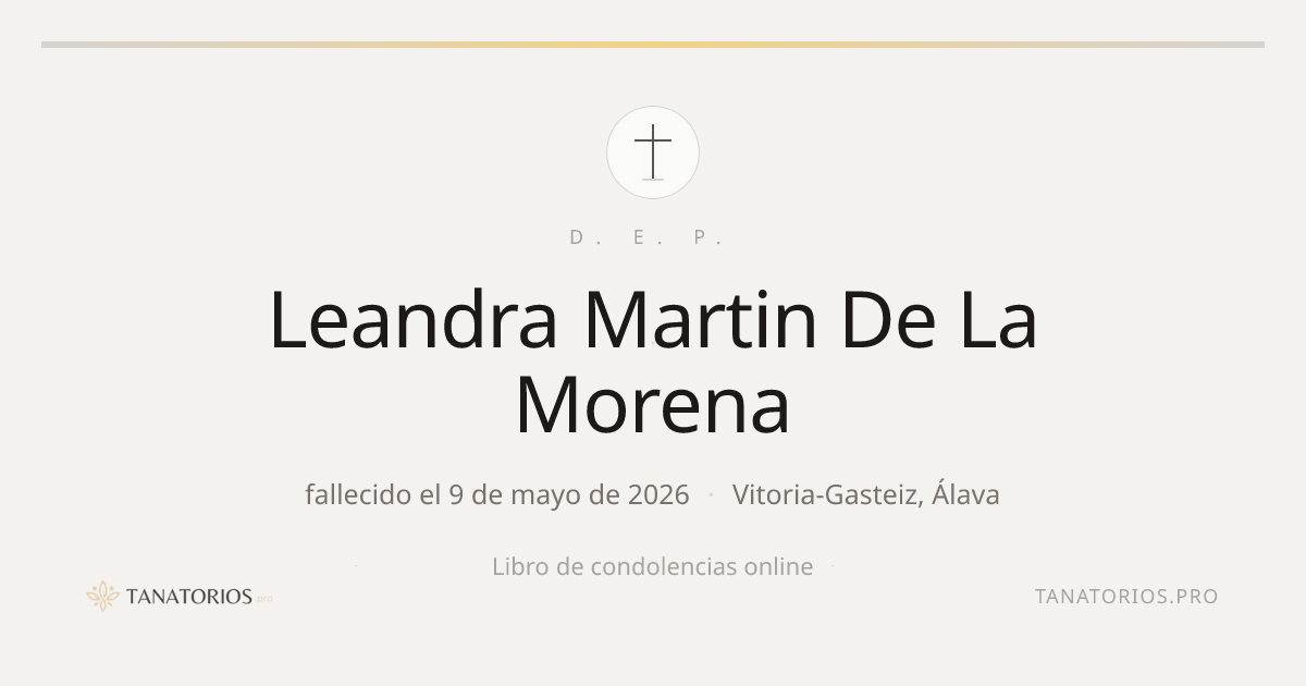 Memorial de Leandra Martin De La Morena