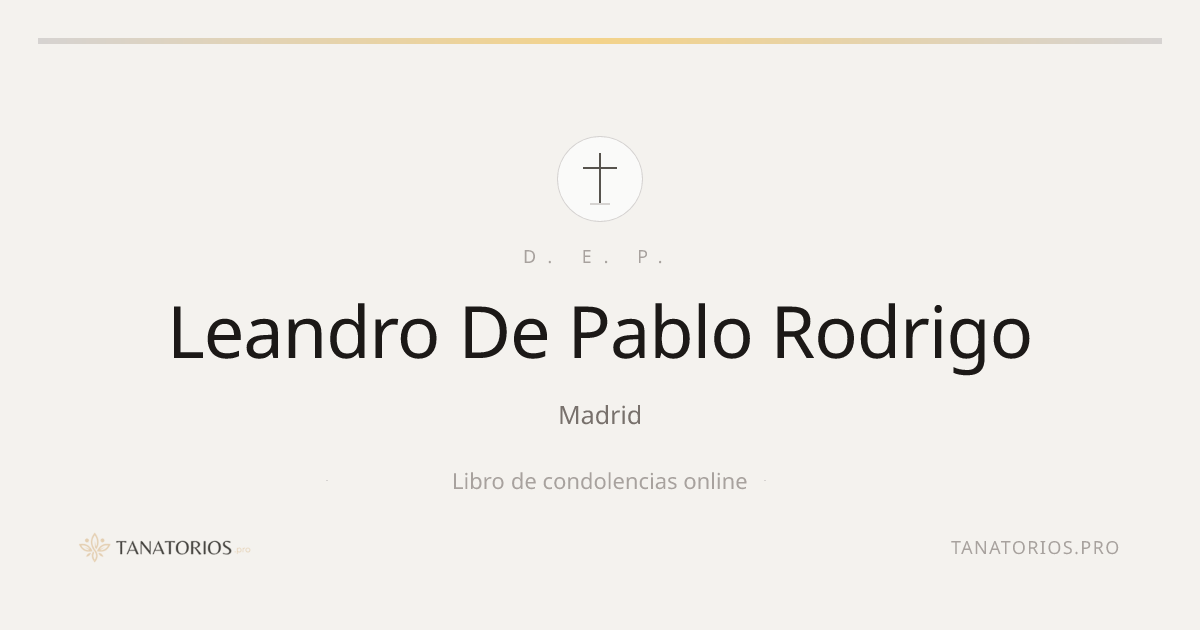 Memorial de Leandro De Pablo Rodrigo
