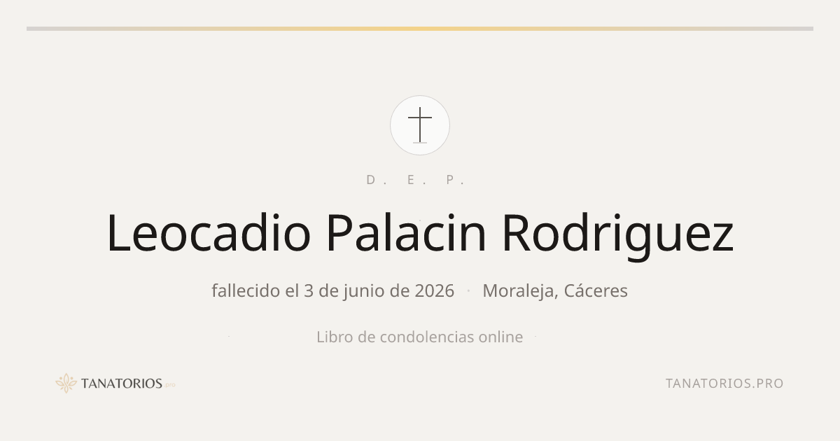 Memorial de Leocadio Palacin Rodriguez